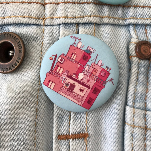 Three little buildings ! - Button Pins