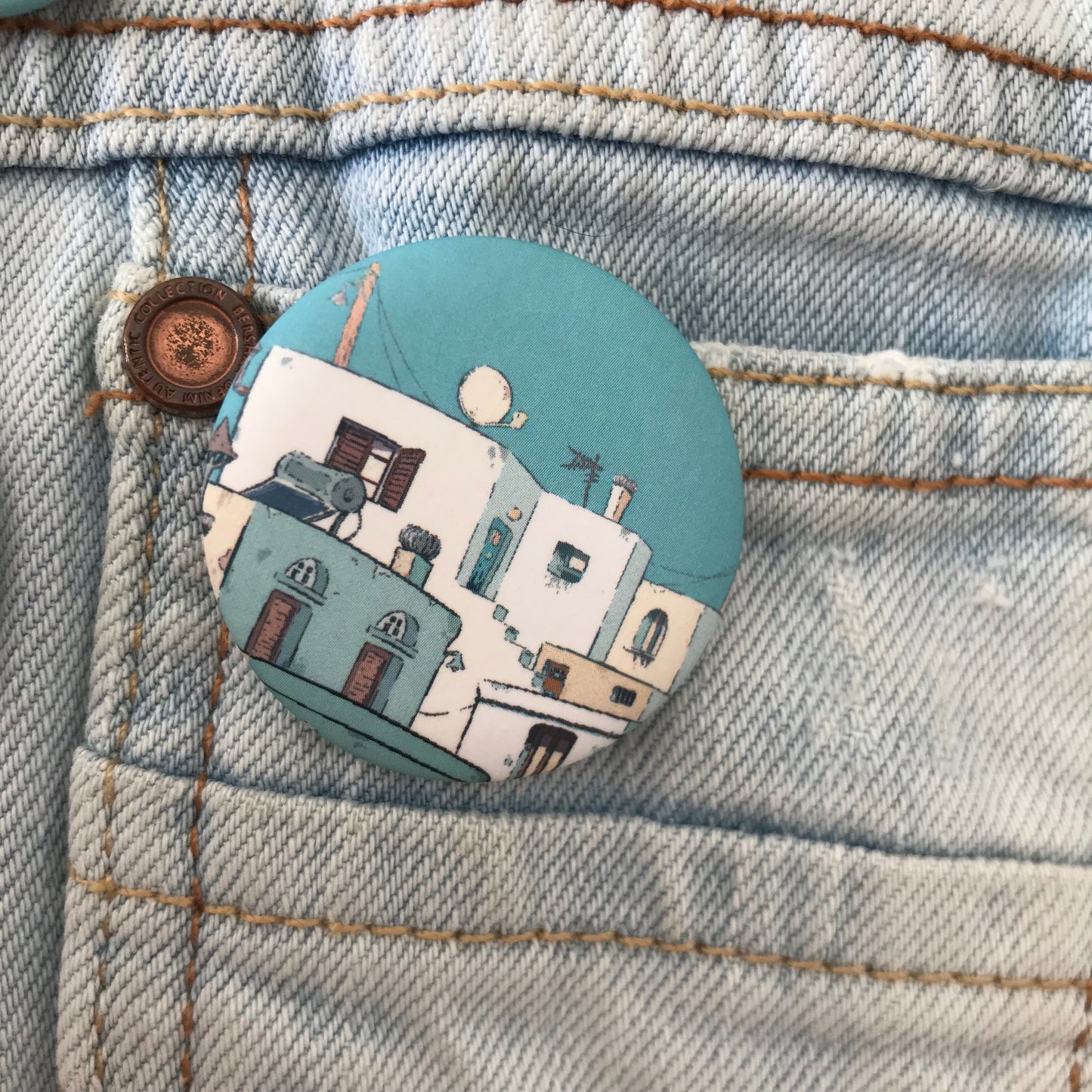 Cycladic village ! - Button Pins