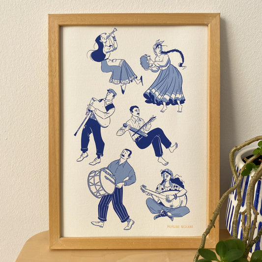 Blue Musicians – ART PRINT