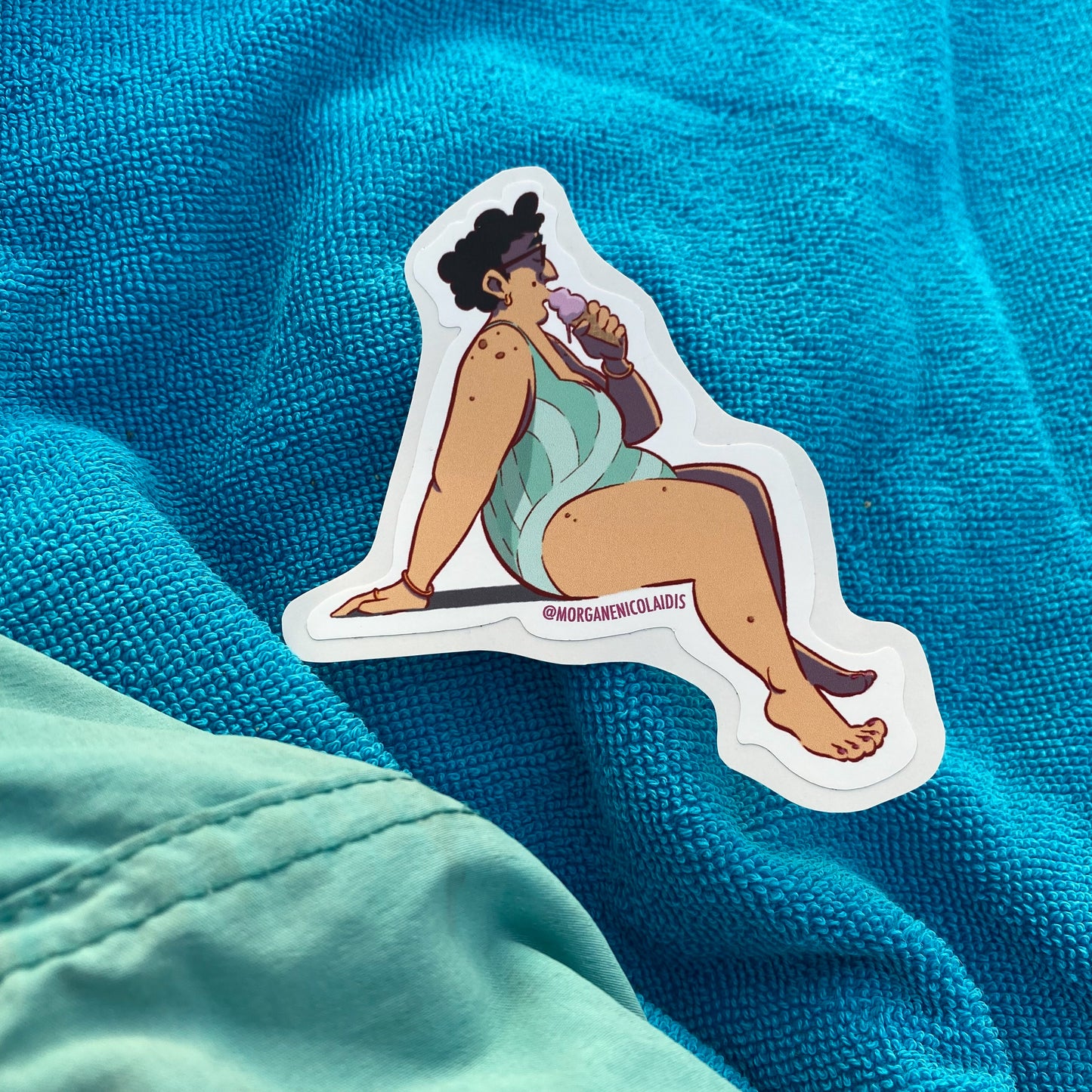 Lady & Ice Cream - STICKER