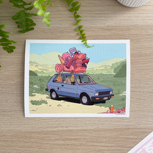 The travelling car – Mini print