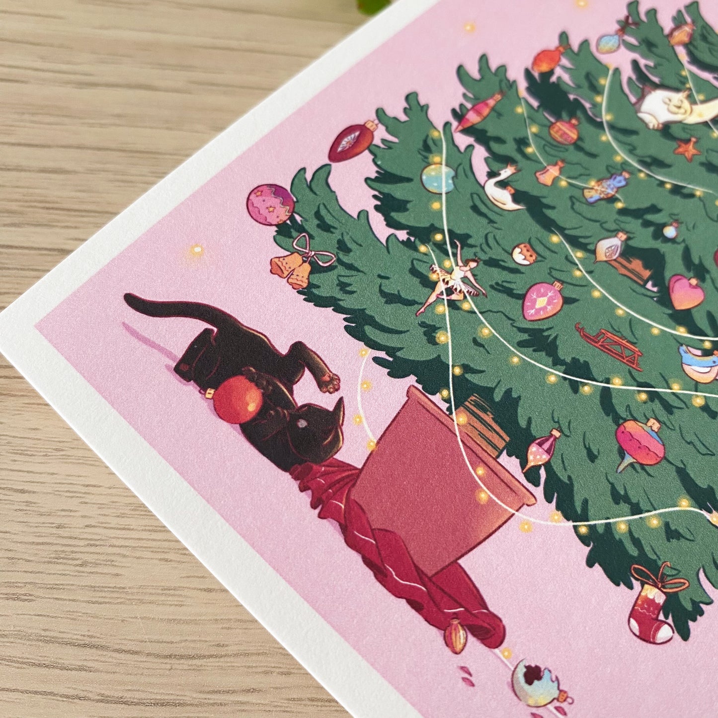 Cats in the tree - Christmas card