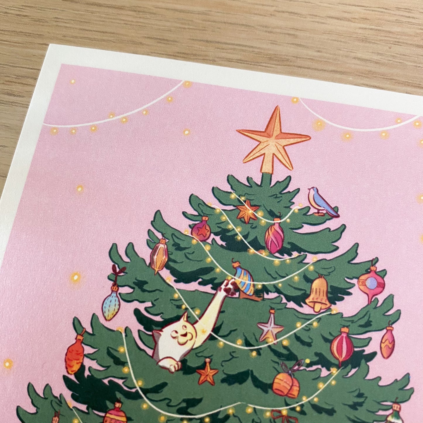 Cats in the tree - Christmas card